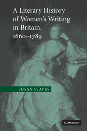 A Literary History of Women's Writing in Britain, 1660–1789