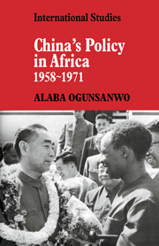 China's Policy in Africa 1958–71