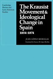 The Krausist Movement and Ideological Change in Spain, 1854–1874