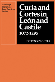 Curia and Cortes in León and Castile 1072–1295