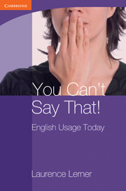You Can't Say That! English Usage Today
