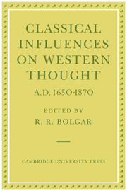 Classical Influences on Western Thought A.D. 1650-1870