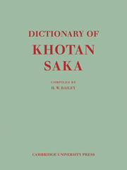 Dictionary of Khotan Saka