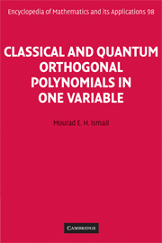 Classical and Quantum Orthogonal Polynomials in One Variable