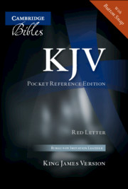 KJV Pocket Reference Bible, Burgundy Imitation Leather with Flap Fastener, Red-letter Text, KJ242:XR