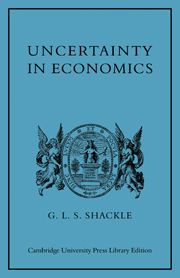 Uncertainty in Economics and Other Reflections