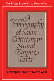 A Bibliography of Salon Criticism in Second Empire Paris