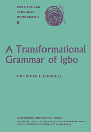 A Transformational Grammar of Igbo
