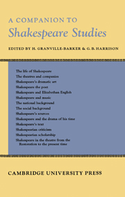 Companion to Shakespeare Studies