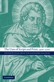 The Uses of Script and Print, 1300–1700