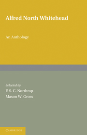 Alfred North Whitehead: An Anthology