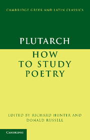 Plutarch: How to Study Poetry (De audiendis poetis)