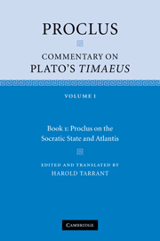 Proclus: Commentary on Plato's Timaeus