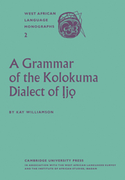 A Grammar of the Kolokuma Dialect of Ịjọ