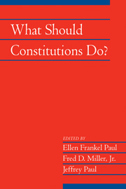 What Should Constitutions Do?