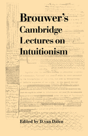 Brouwer's Cambridge Lectures on Intuitionism