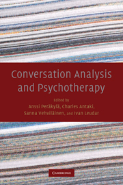 Conversation Analysis and Psychotherapy