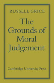 The Grounds of Moral Judgement