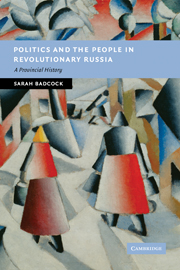 Politics and the People in Revolutionary Russia