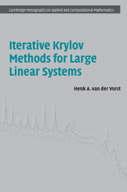 Iterative Krylov Methods for Large Linear Systems