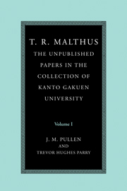 T. R. Malthus: The Unpublished Papers in the Collection of Kanto Gakuen University