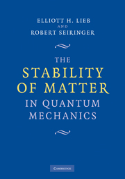 The Stability of Matter in Quantum Mechanics | Theoretical physics and  mathematical physics