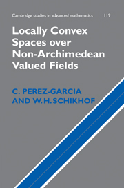 Locally Convex Spaces over Non-Archimedean Valued Fields