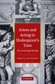 Actors and Acting in Shakespeare's Time