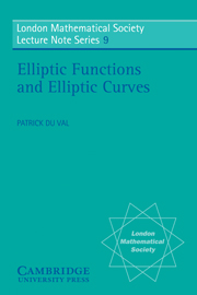 Elliptic Functions and Elliptic Curves
