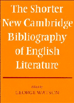 The Shorter New Cambridge Bibliography of English Literature