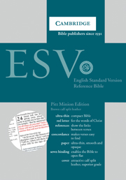 ESV Pitt Minion Reference Bible, Brown Calf Split Leather, Red-letter Text, ES444:XR