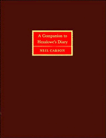 A Companion to Henslowe's Diary