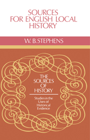Sources for English Local History