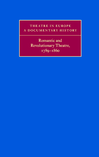 Romantic and Revolutionary Theatre, 1789–1860