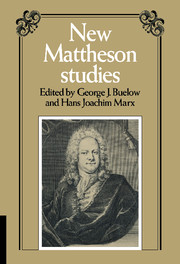 New Mattheson Studies