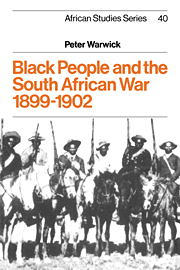 Black People and the South African War 1899–1902