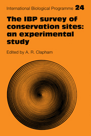 The IBP Survey of Conservation Sites: An Experimental Study