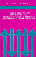 A User's Guide to the Gottman-Williams Time-Series Analysis Computer Programs for Social Scientists