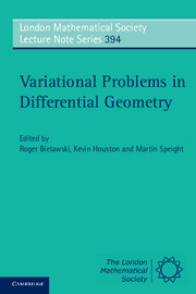 Variational Problems in Differential Geometry Geometry and topology