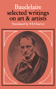 Baudelaire selected writings art and artists, European literature