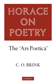 Brink: Horace on Poetry