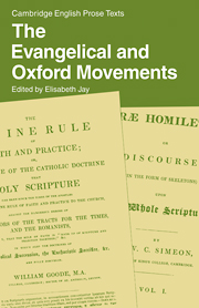 The Evangelical and Oxford Movements