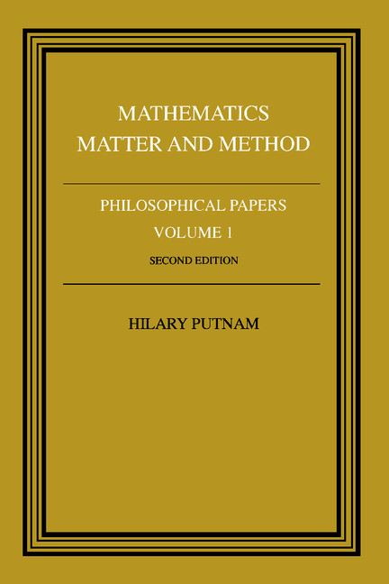 Mathematics, Matter and Method