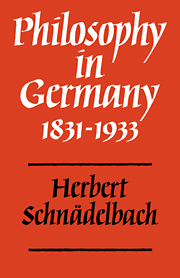 Philosophy in Germany 1831–1933