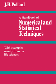 A Handbook of Numerical and Statistical Techniques
