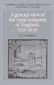 A General View of the Rural Economy of England, 1538–1840