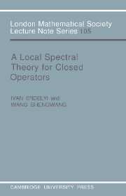 A Local Spectral Theory for Closed Operators