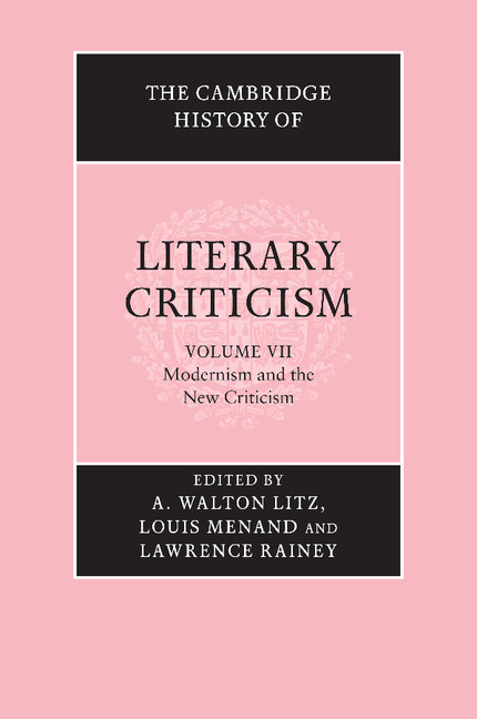 The Cambridge History of Literary Criticism