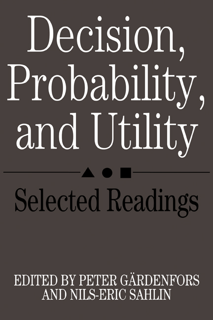 Decision, Probability and Utility