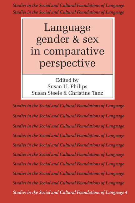 Language Gender And Sex In Comparative Perspective